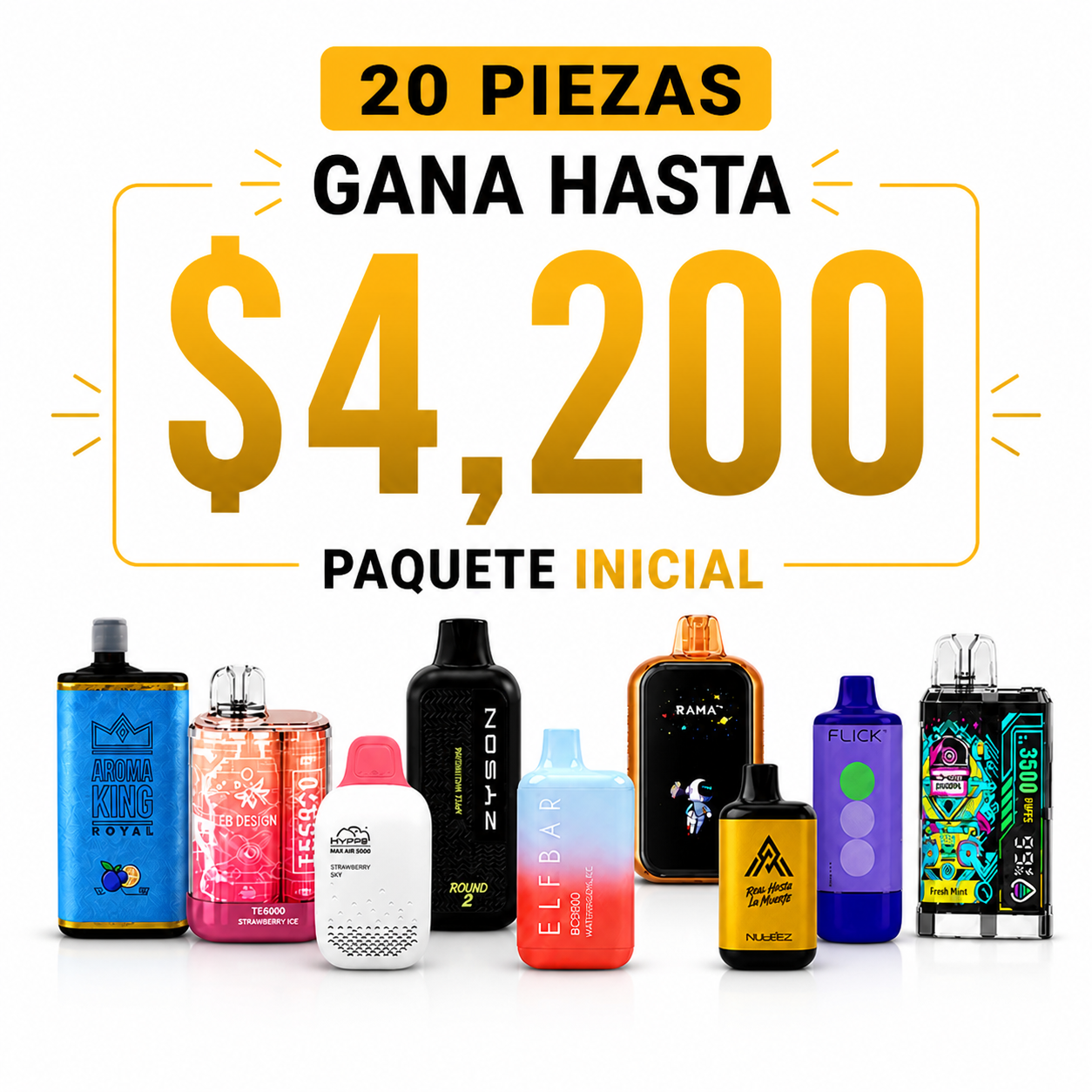 Paquete inicial (20 piezas)